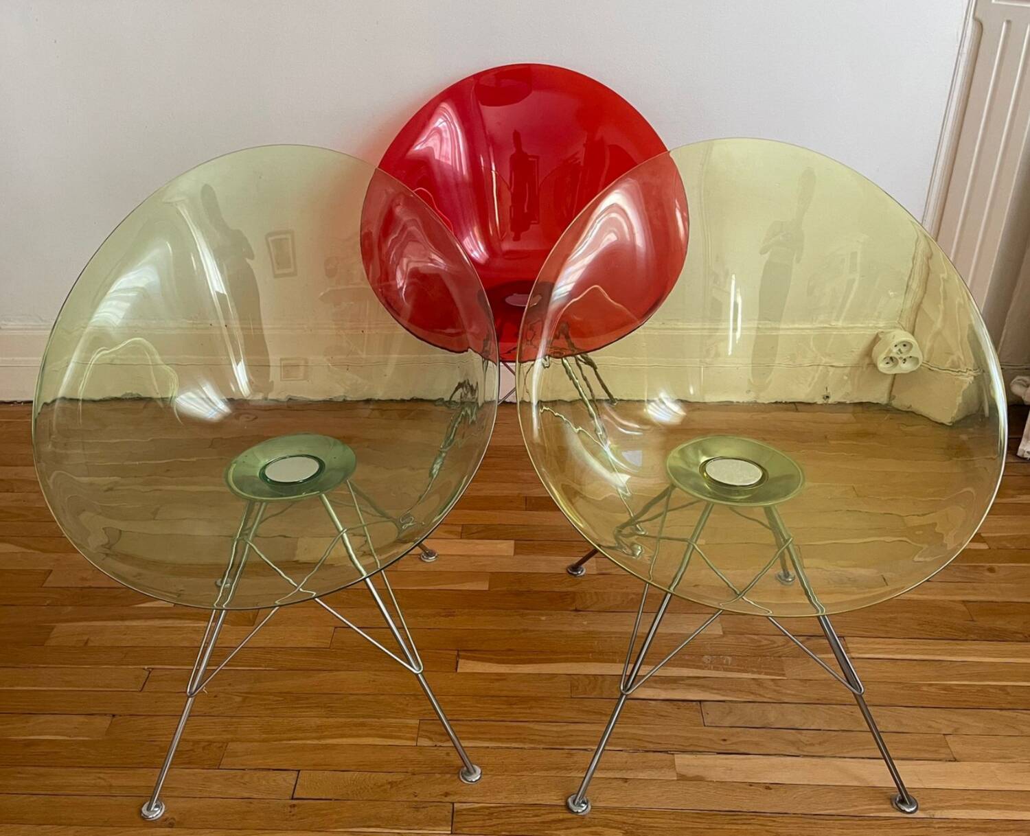 Lot de 3 chaises Strack pour Kartell