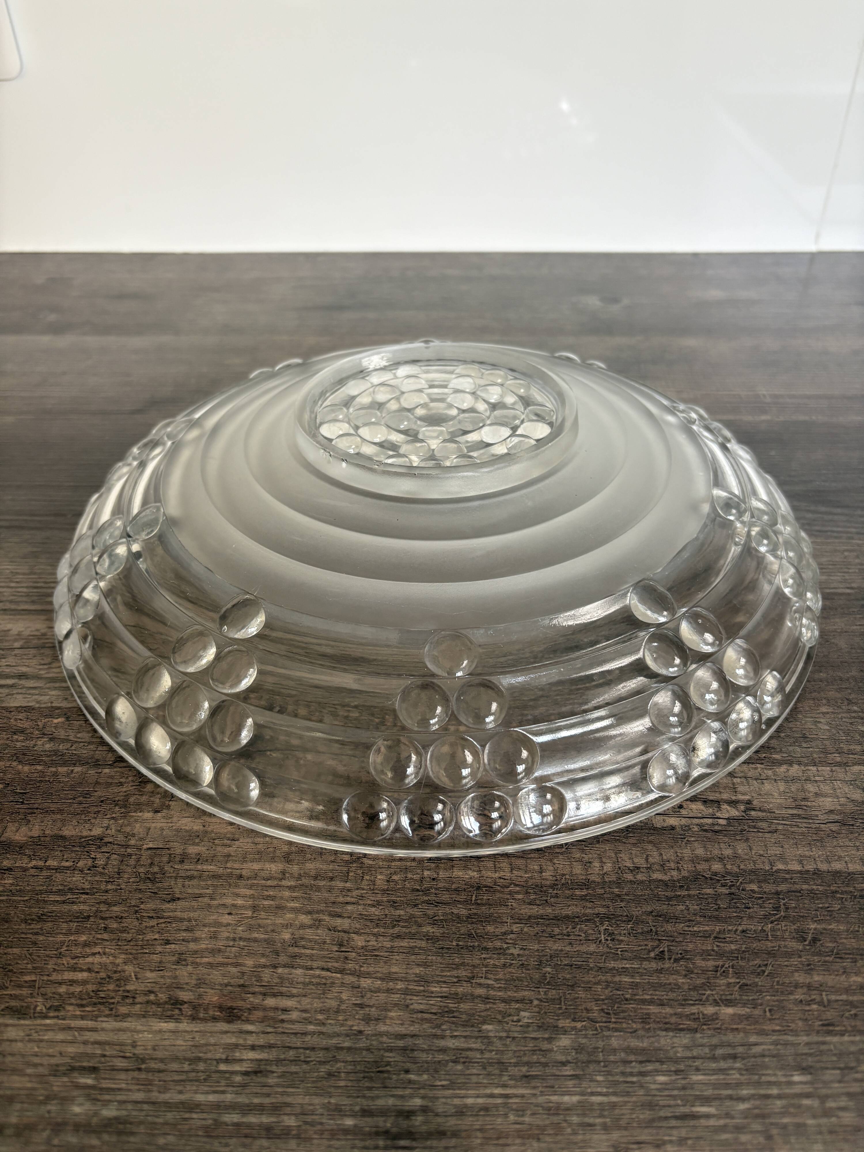 Vintage Art Deco pressed glass plate