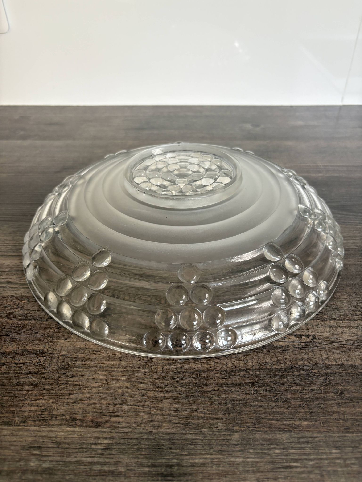 Vintage Art Deco pressed glass plate