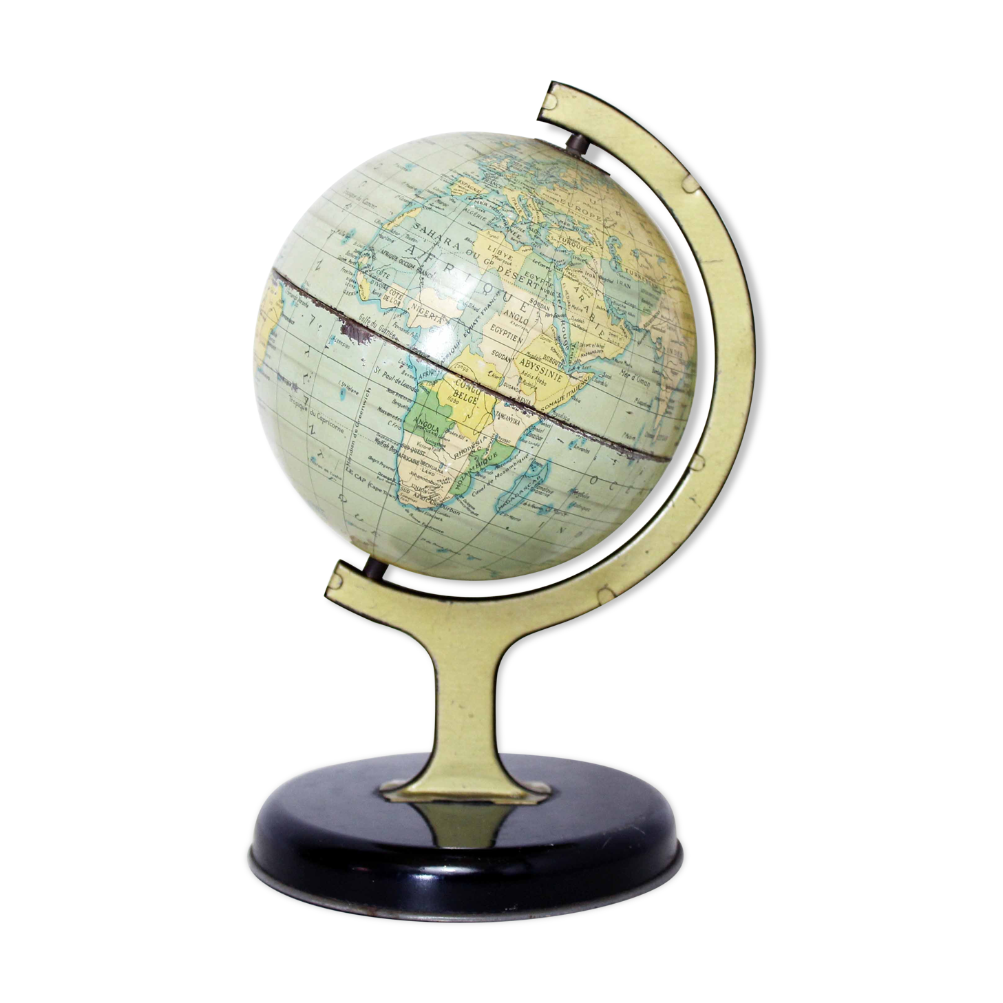 Vintage all-metal world map