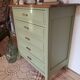 Chest of drawers in linden green