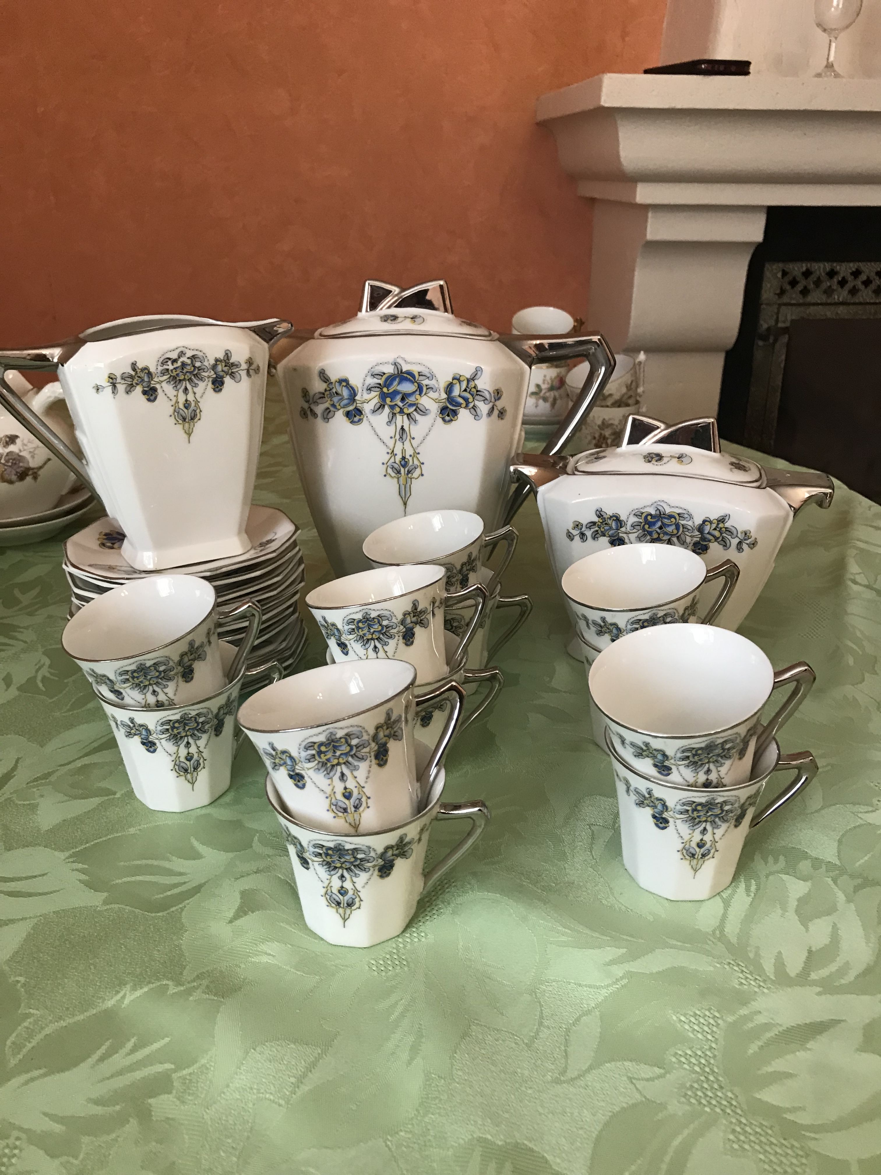 Fine porcelain coffee set "SIP France"