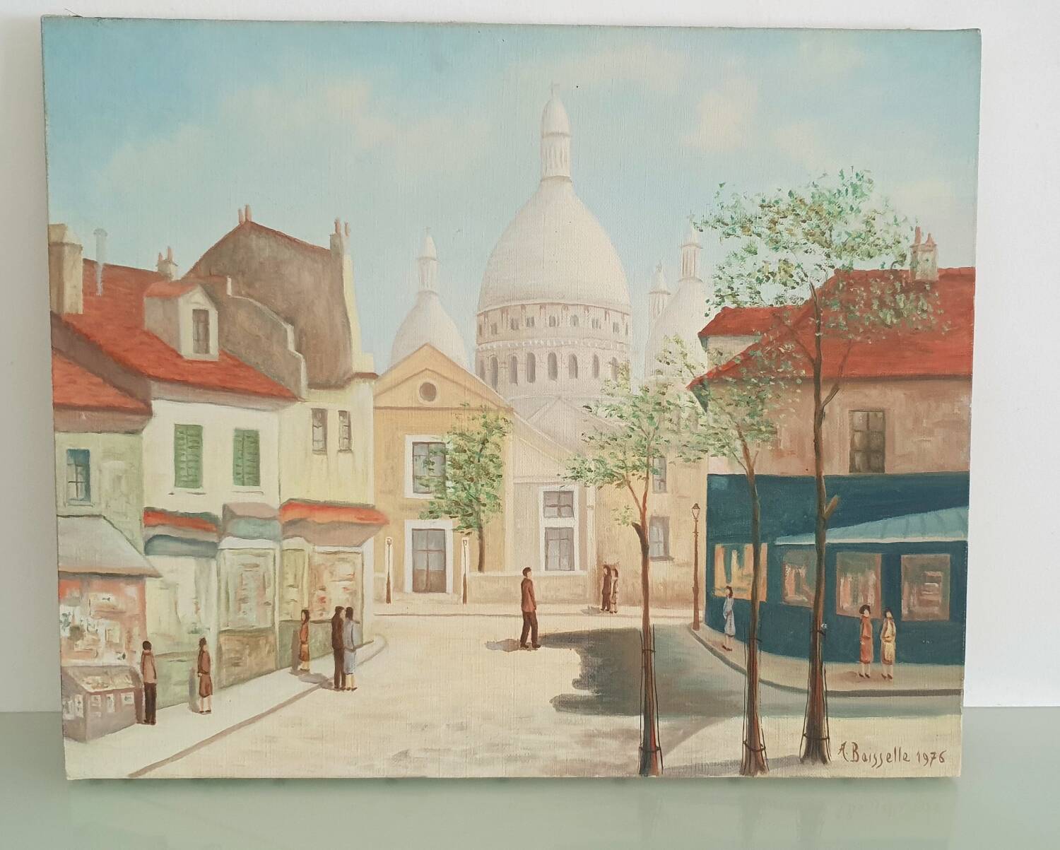 Acrylic painting "View of the Sacré Coeur" from the Place du Tertre