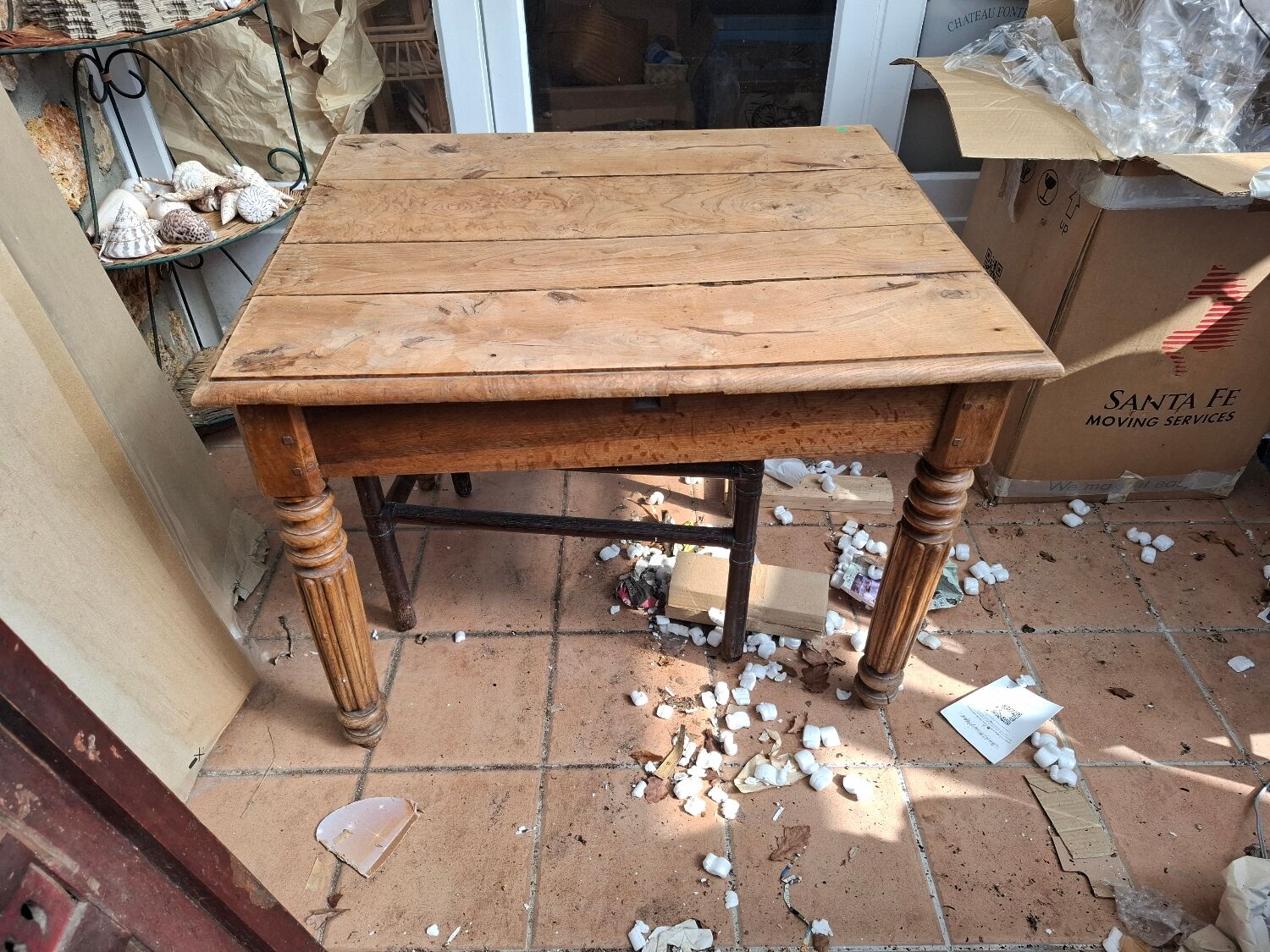 Rustic walnut table