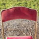 Paire de chaises année 70 métal doré velours bx
