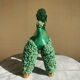 Large green glazed ceramic spaghetti poodle from the 60s.