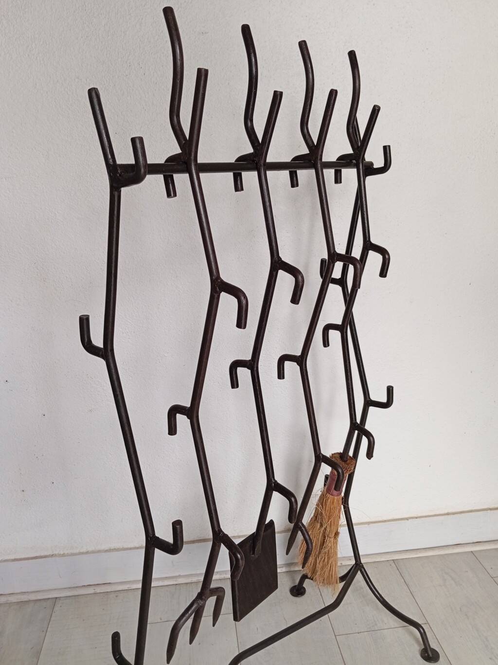 Brutalist fireplace mantel