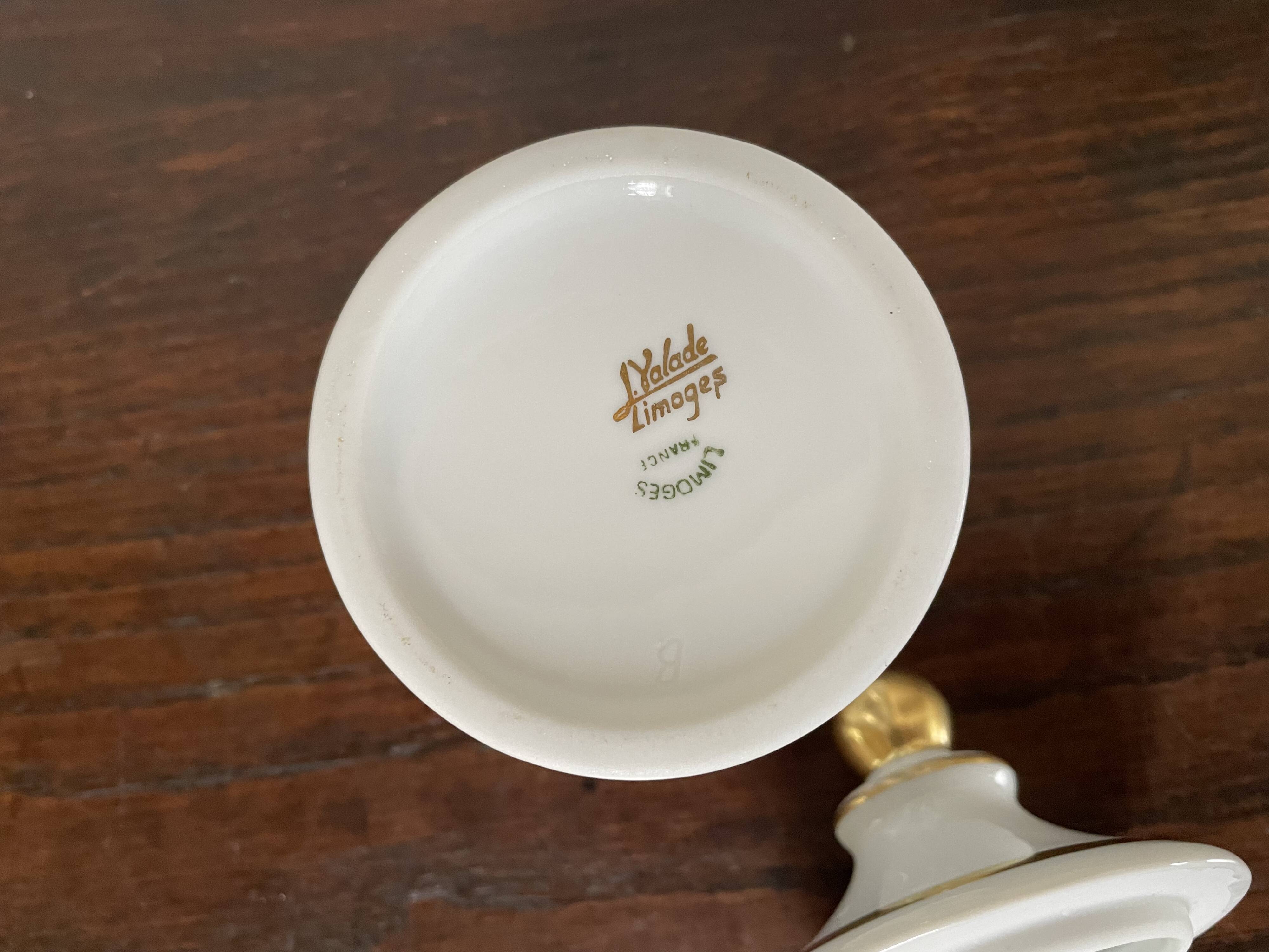 Limoges porcelain medicine jar H15 X D7