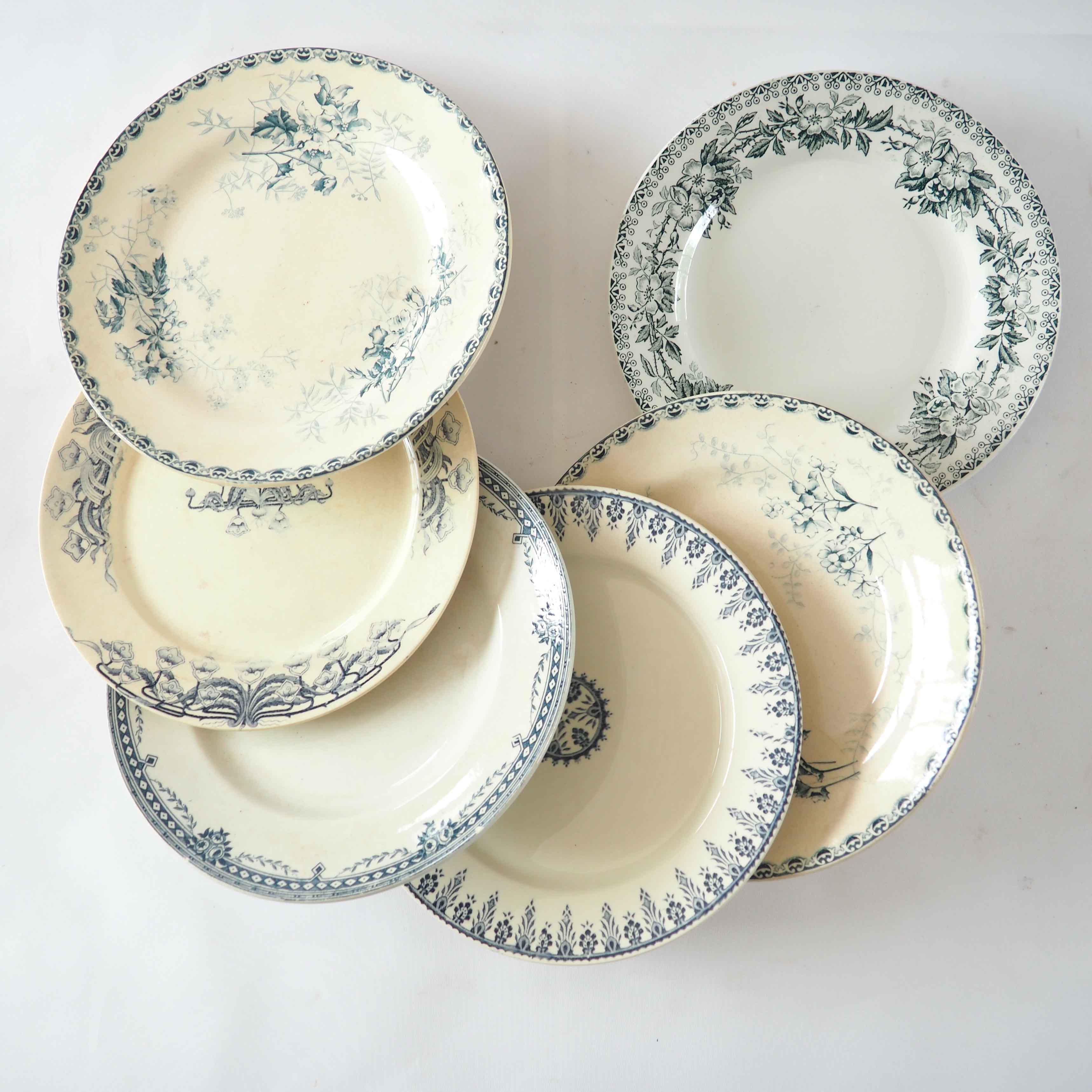 6 mismatched iron earth plates