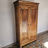 Walnut wardrobe, late 19th century