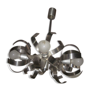 lustre en métal & chrome