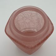 Pink vintage cotton pot in cracked glass paste Marcel Franck