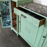 Old art deco green mint buffet