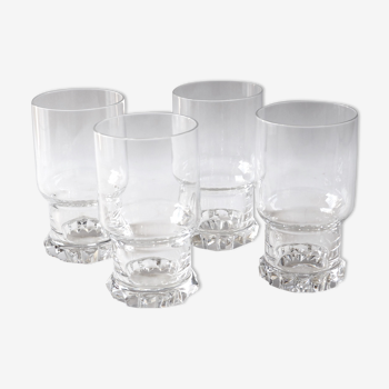 4 verres à whisky hauts en cristal