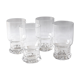 4 high crystal whisky glasses