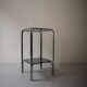 Fifth wheel console in chromed metal and smoked glass, design 1970