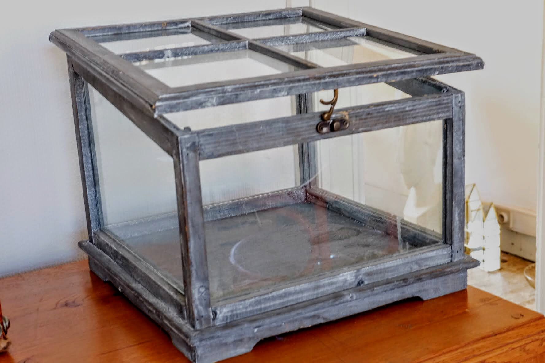 Skated wooden greenhouse