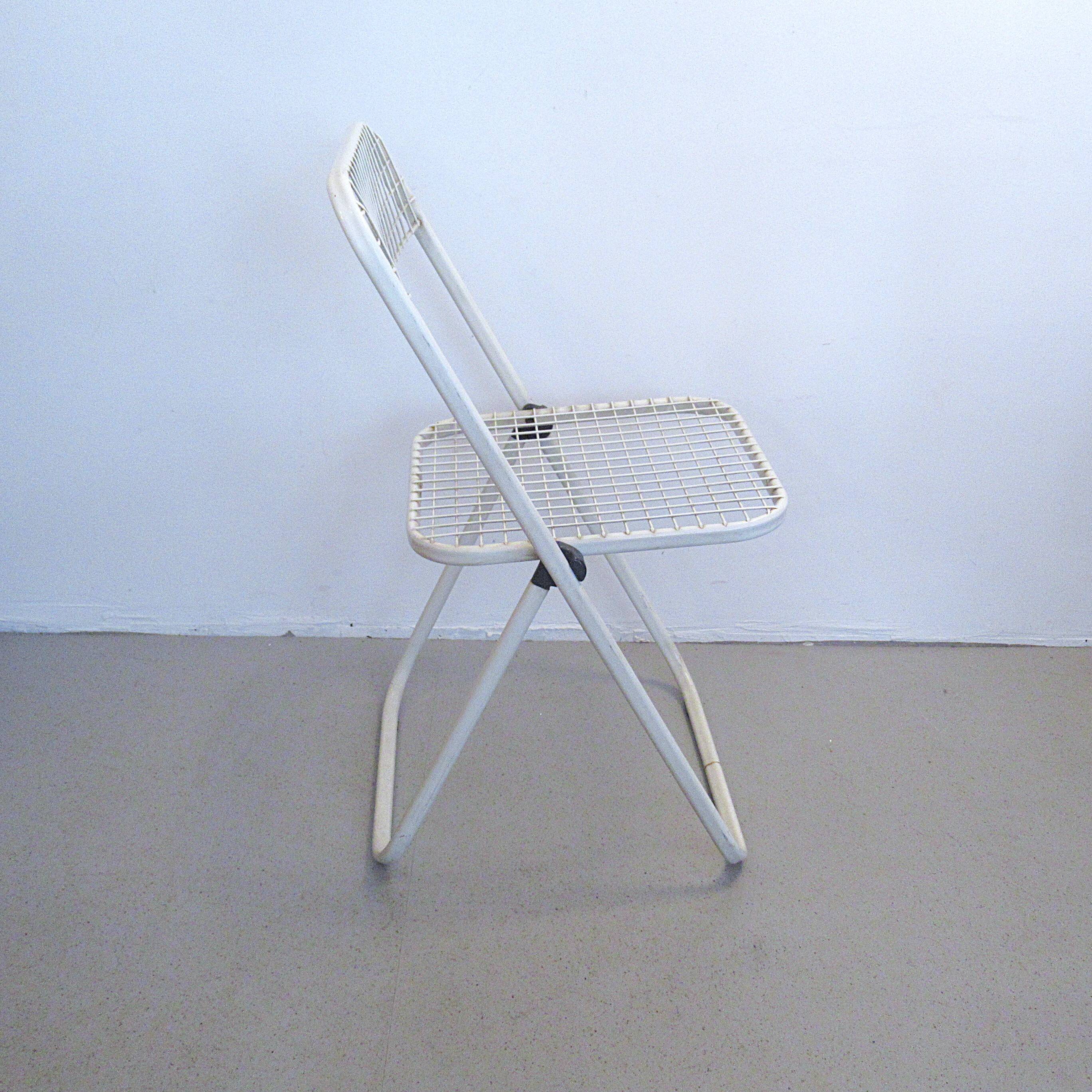 Chaise en treillis métallique Talin Spa années 80