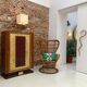 Mid-Century Modern Carminati Bamboo Rattan Italian Handmade Pair of Armchai