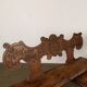 Ancient baroque walnut bench, Italy, 18th century