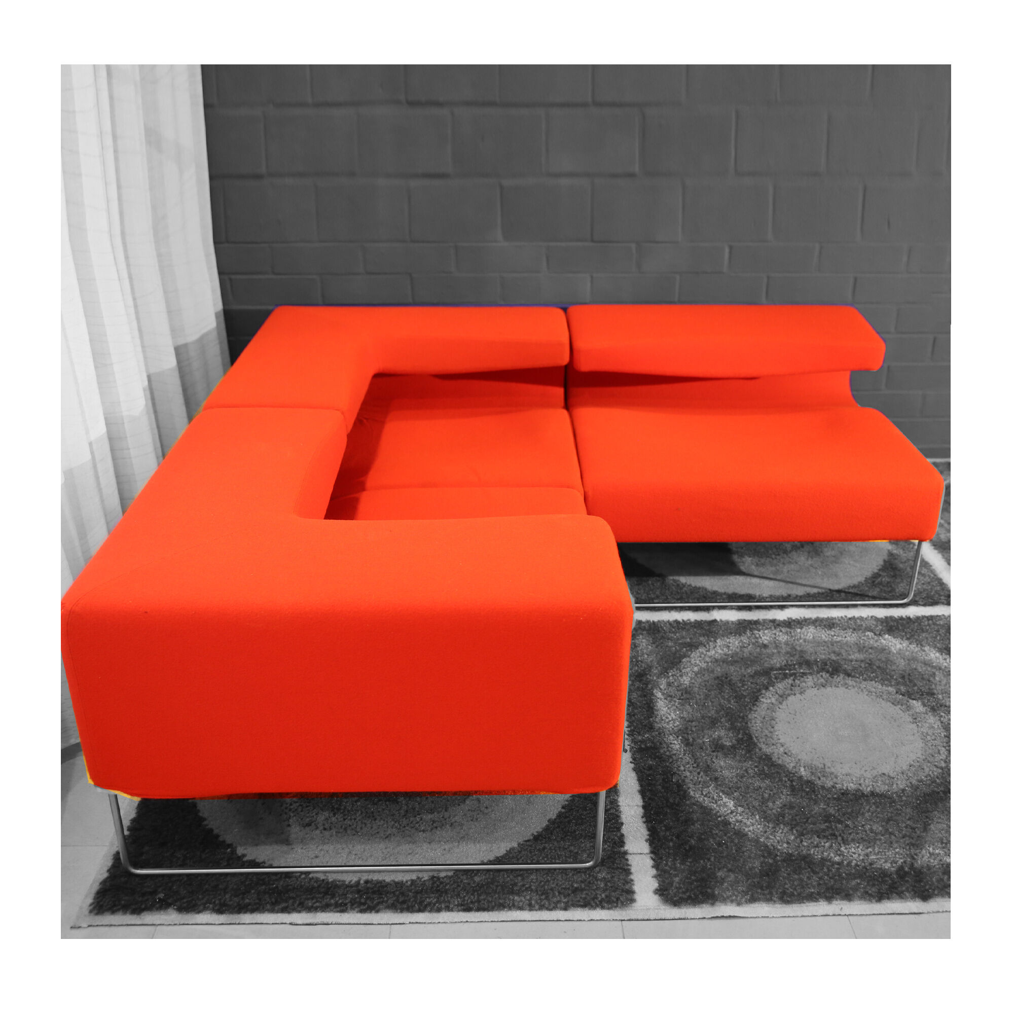 Red Lowseat Couch By Patricia Urquiola for Moroso