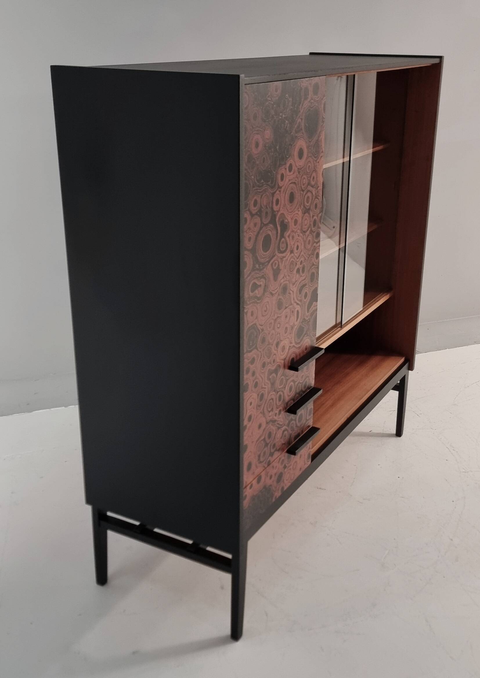 Vintage Brown Display Cabinet, 1970s