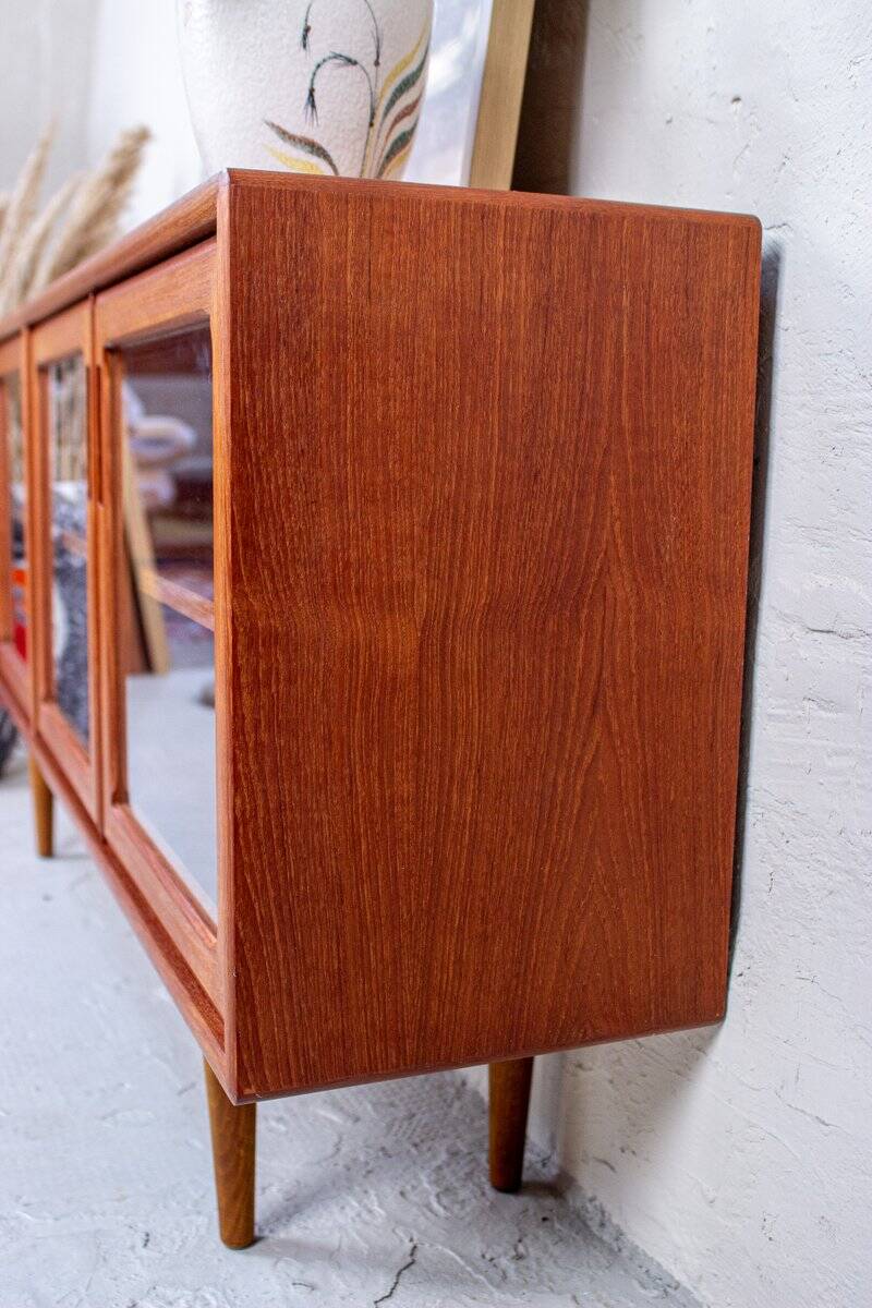 Vintage Teak Display Cabinet, Denmark, 1980s