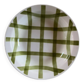 plat creux rond moulin des loups à carreaux verts