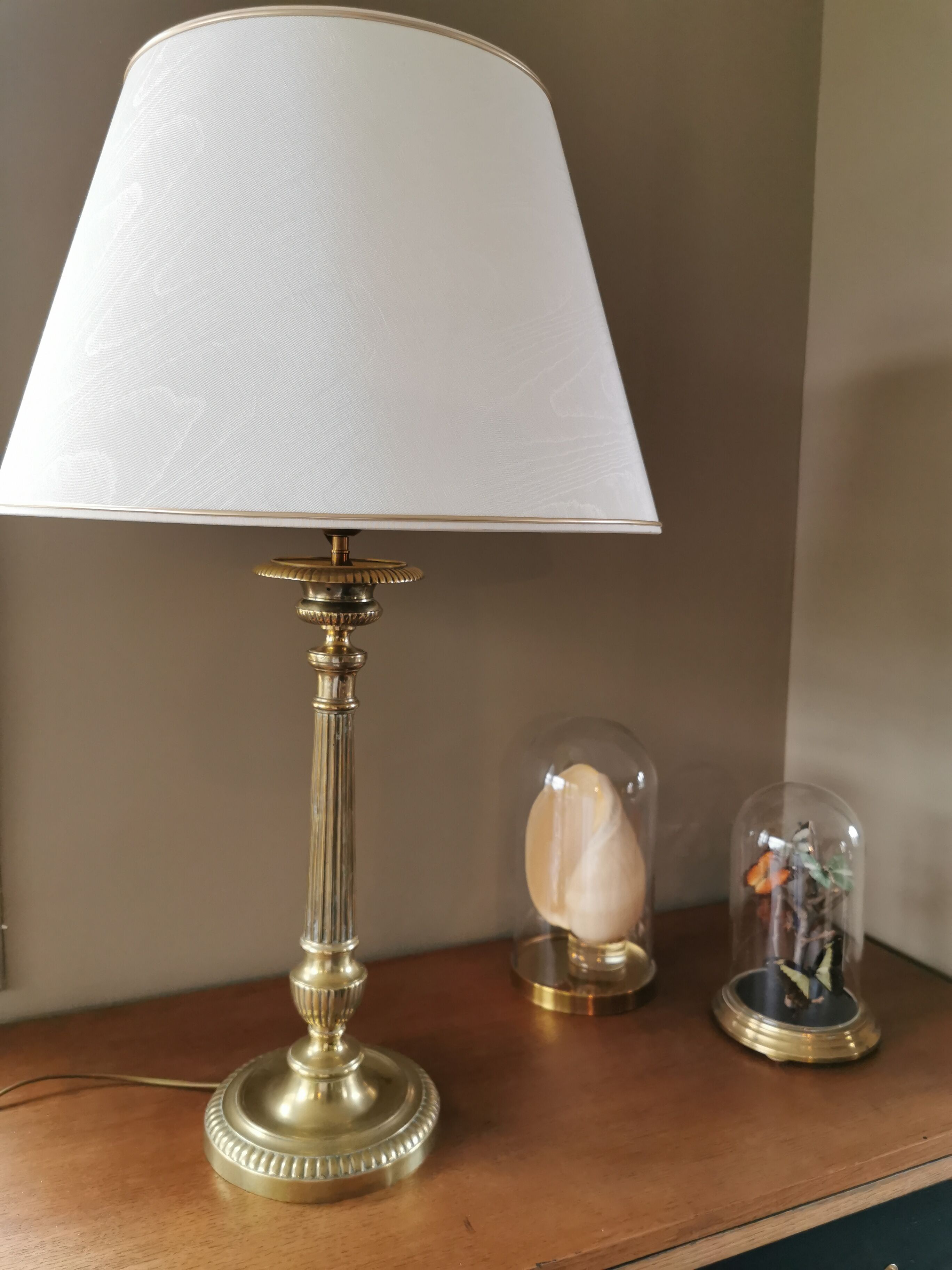 Antique brass lamp base