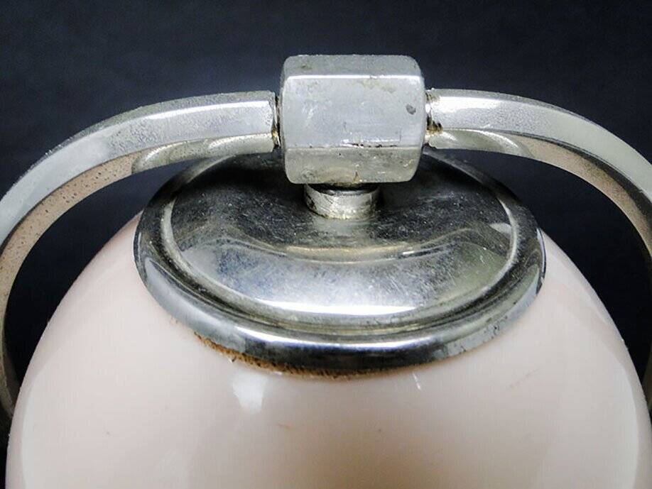 Glass and metal table lamp, Germany, 1930s