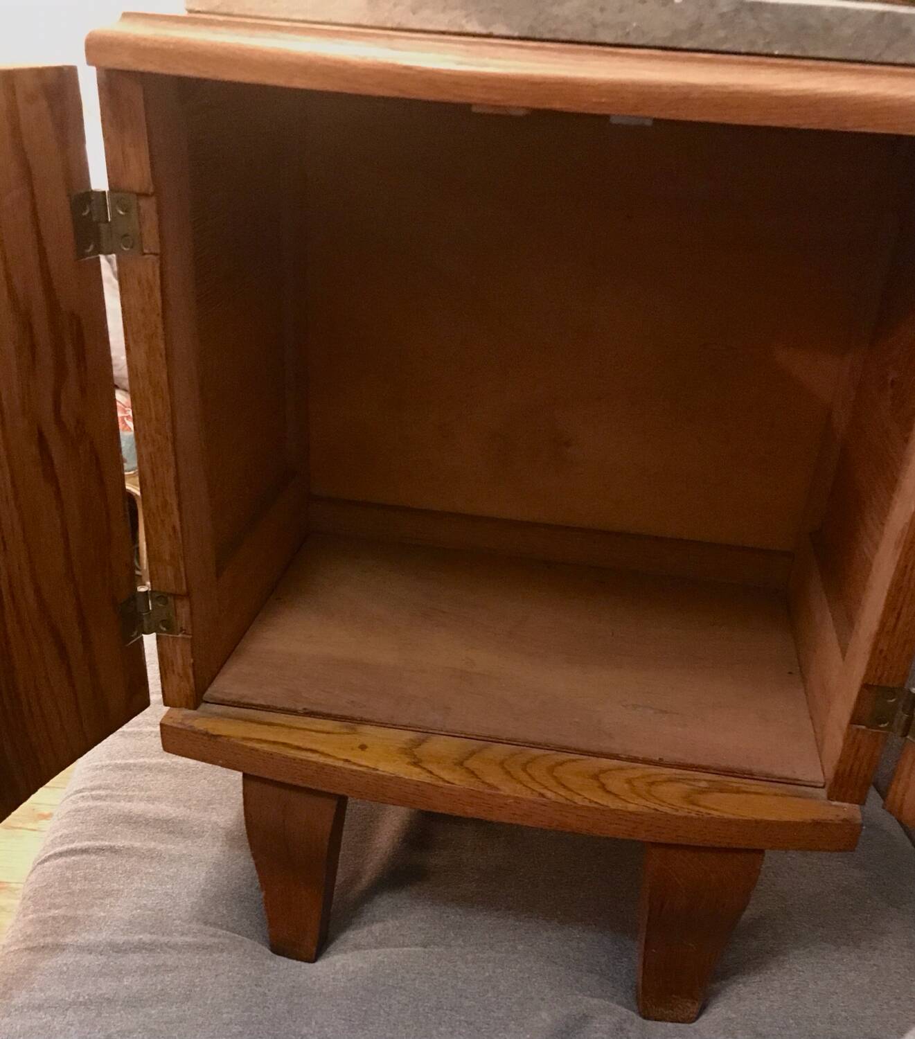 Art deco style bedside table from the 50s marble
