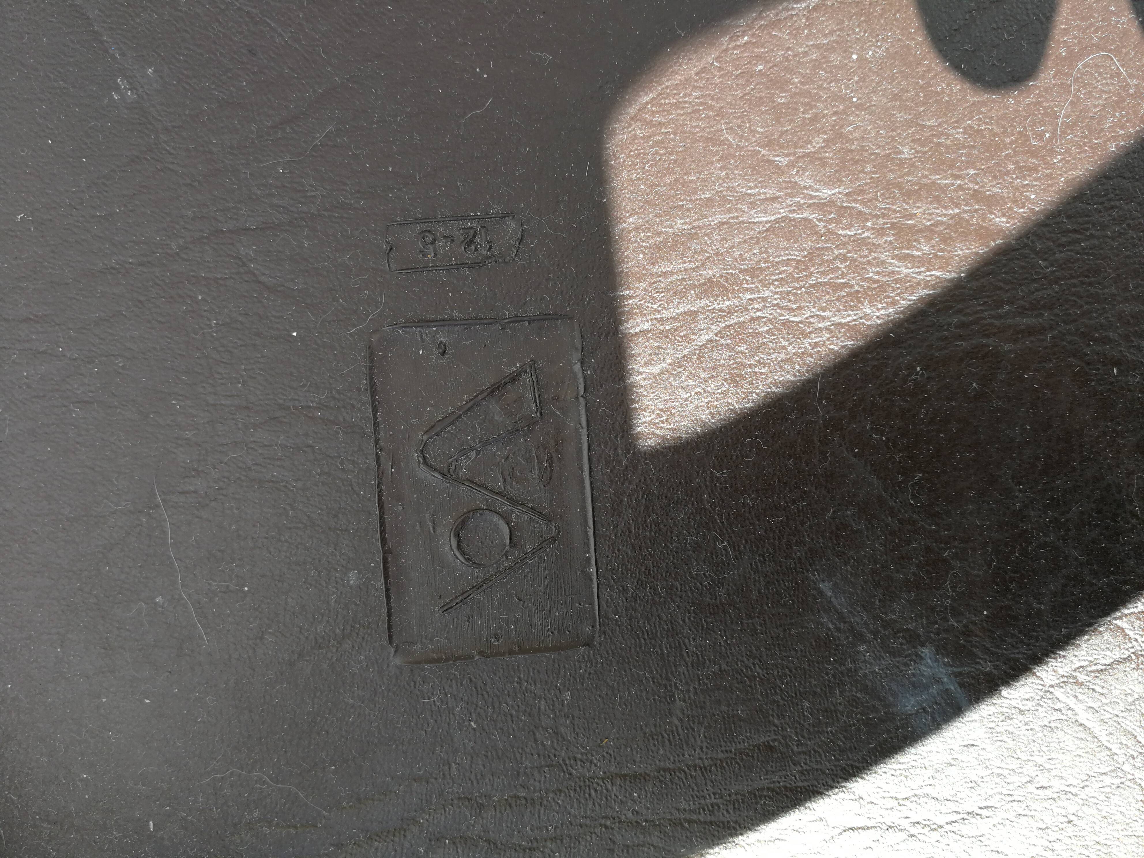 Pair of chairs in brown skaï 70s