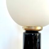 Lampe pied en céramique et globe