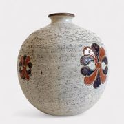 Bitossi by Aldo Londi Chamotte Ball Vase, Italy, 1960s