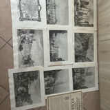 Lot de 10 lithographies