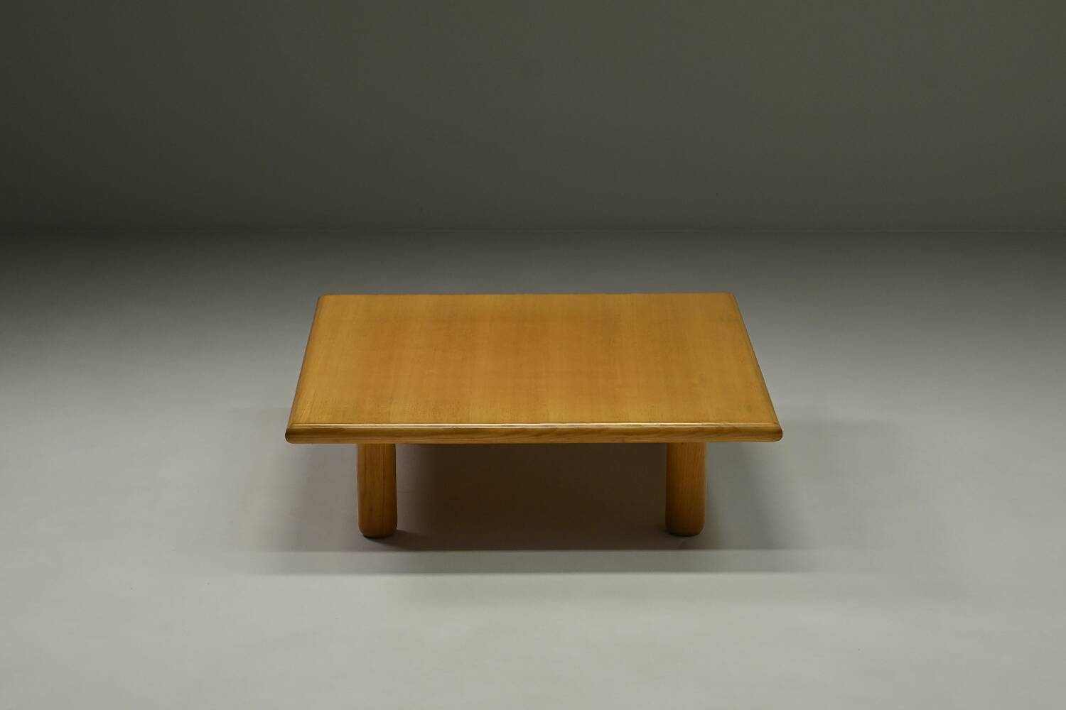 Minimalist ash wood coffee table, 1980s europe.
