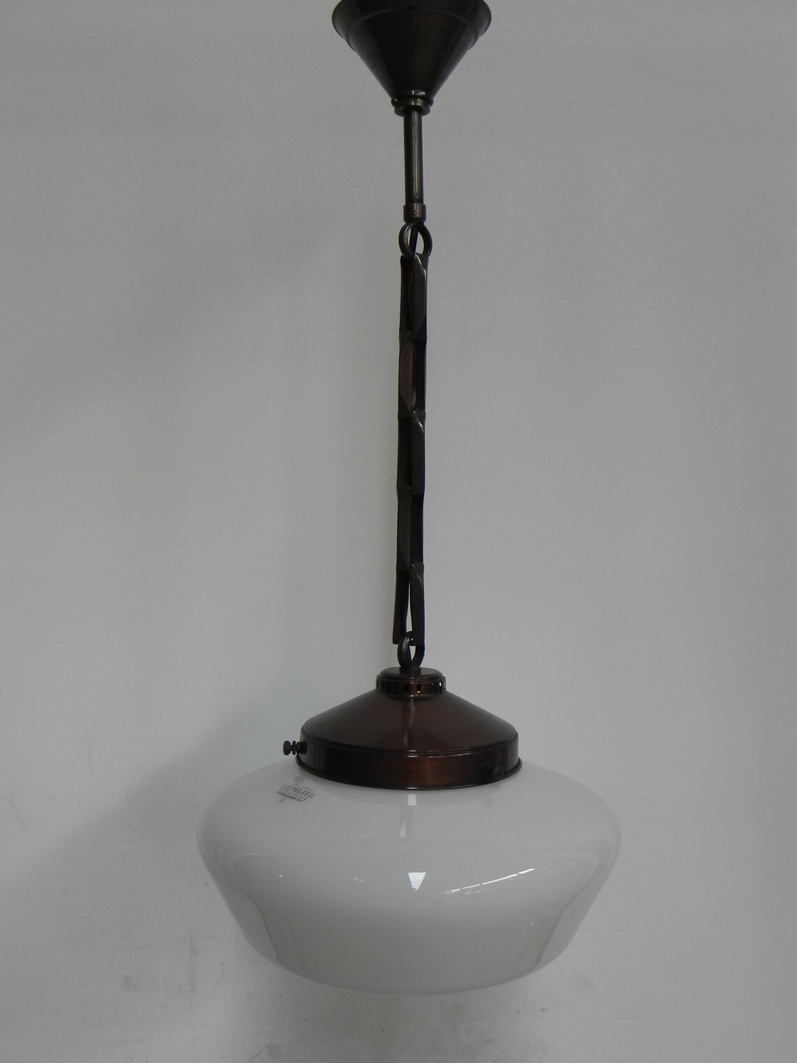 Art Deco hanging lamp on chain