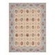 Very Large Aubusson Style Needlepoint Rug 360x470 cm Blue Floral Flatweave Wool