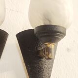 Metal and glass sconces. Spain, 1970s.