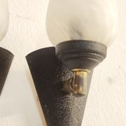 Metal and glass sconces. Spain, 1970s.