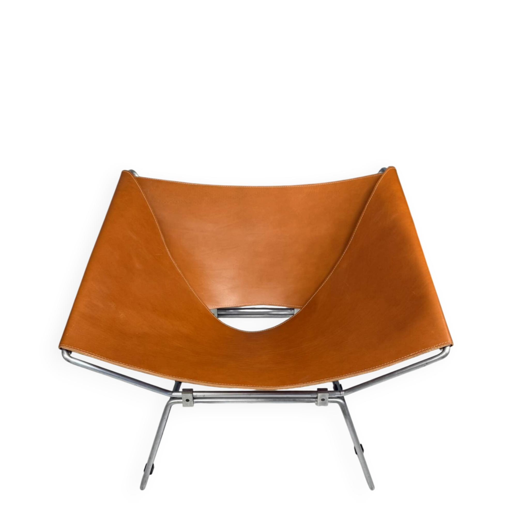 Pierre Paulin AP-14 cognac leather armchair for A. Polak, 1955