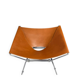 Pierre Paulin AP-14 cognac leather armchair for A. Polak, 1955