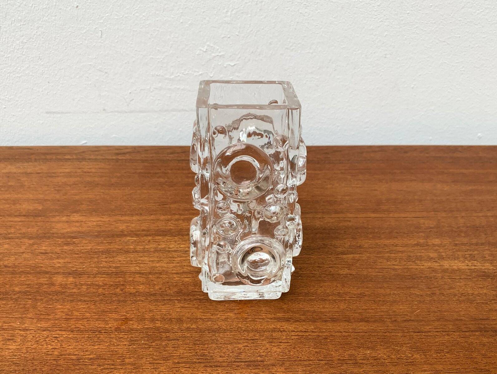 Brutalist Bubble Glass Vase by Josef Schott for Smalandshyttan, Mid-Century Swedish, 1960s