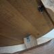 Brutalist Wabi-Sabi Design Handcrafted Round Oak Coffee Table, Netherlands 1960's