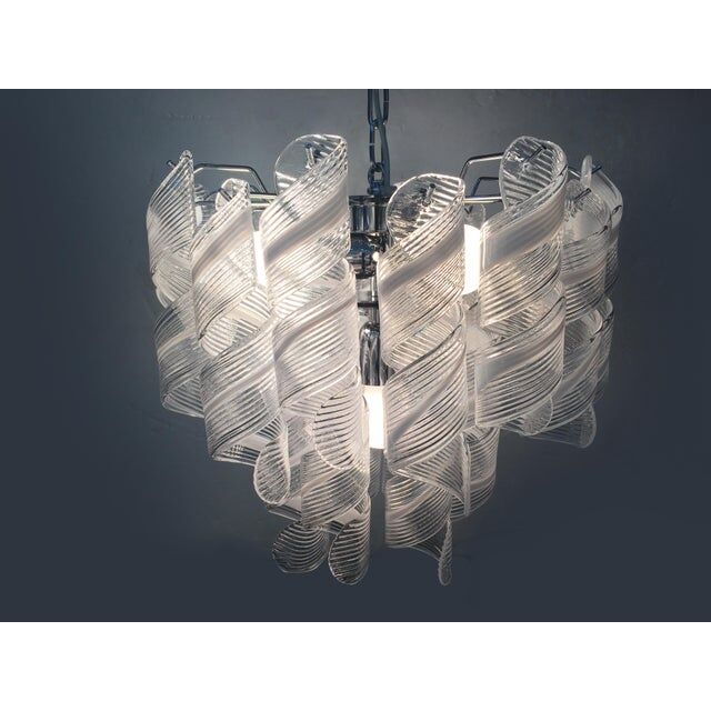 Murano Glass Sputnik Mazzega Style Ludelier, set of 2 or a pair of chandeliers