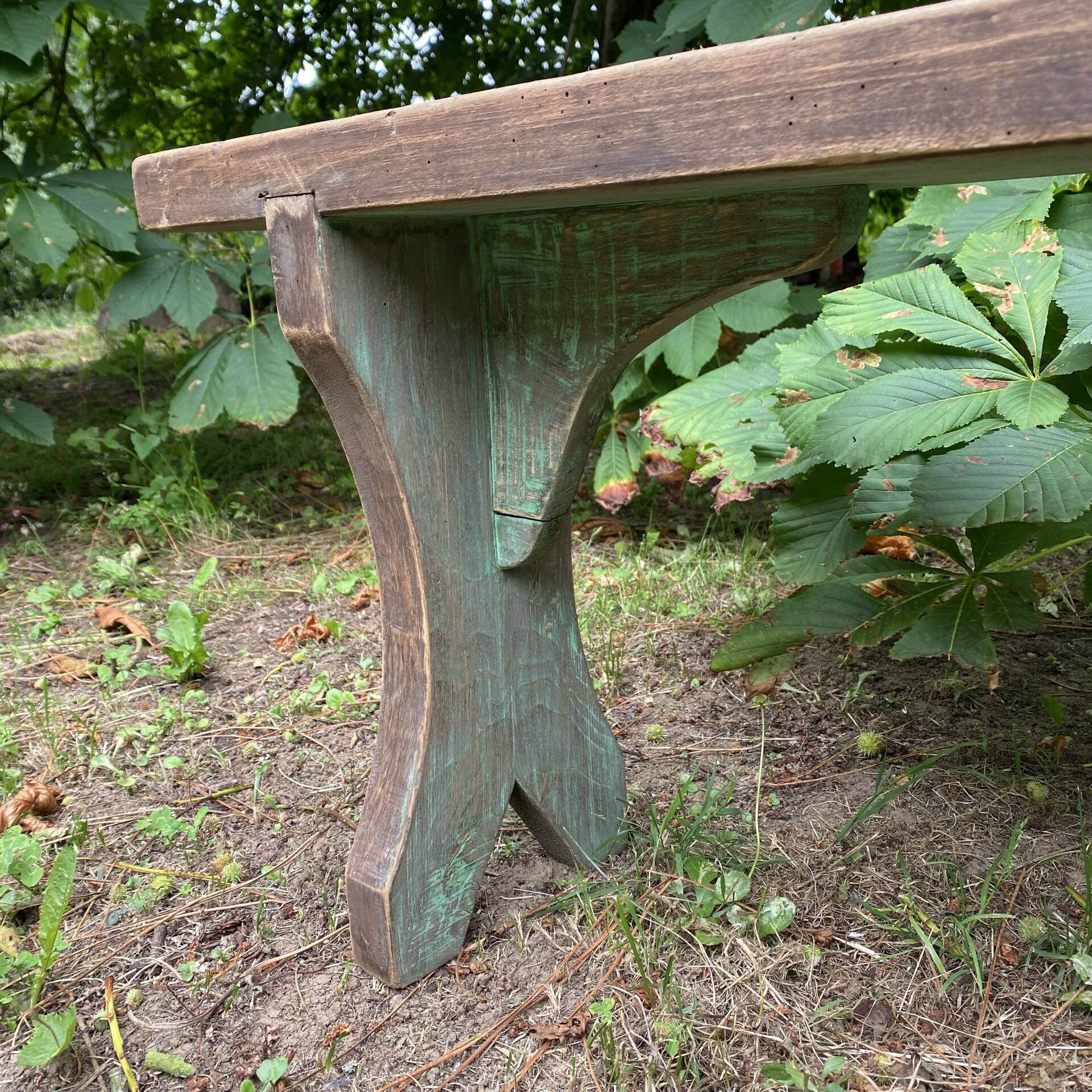 Old patinated farmhouse bench