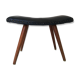 Dark blue leather stool with studs
