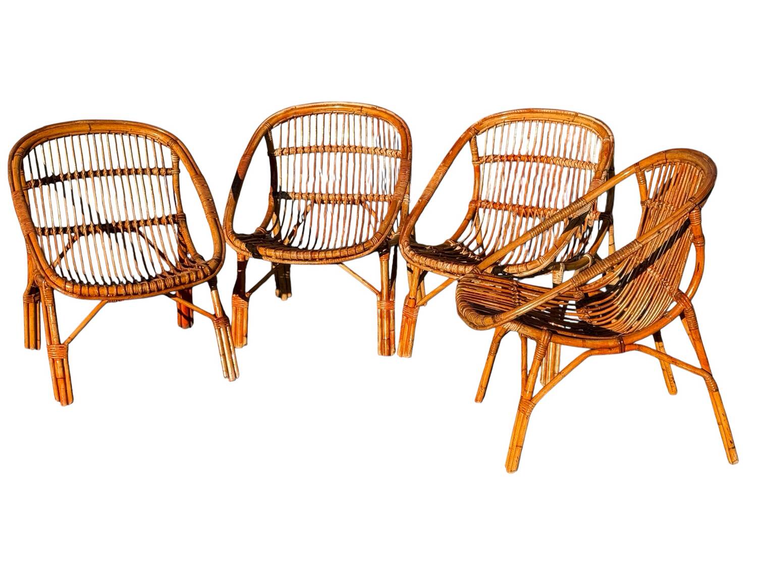 1960s Rattan Armchairs from France