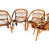 1960s Rattan Armchairs from France