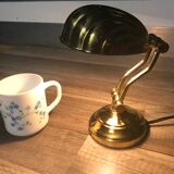 Vintage shell bedside lamp design 80 brass solid
